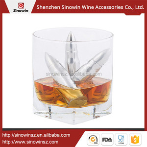 Forma de bala de acero inoxidable ayuno congelado bloque de hielo whisky piedra cubo regalo - Product Image 6