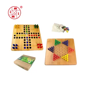 Juegos de Madera 2 en 1, Juego de <span class=keywords><strong>Ludo</strong></span> y Damas Chinas de Fábrica ICTI - Product Image 1