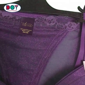 Étiquettes de soin en ruban de satin <span class=keywords><strong>polyester</strong></span> imprimé à l'écran avec nom personnalisé pour les sous-vêtements - Product Image 2