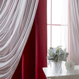 Rideau de fenêtre opaque décoratif <span class=keywords><strong>double</strong></span> pont, couleur personnalisée, cosmétique pour bébé - Product Image 4