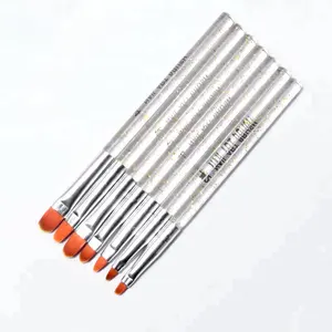 Missmarble 7 adet/takım mermer akrilik UV jel düz tırnak sanat tasarım fırça kalem seti