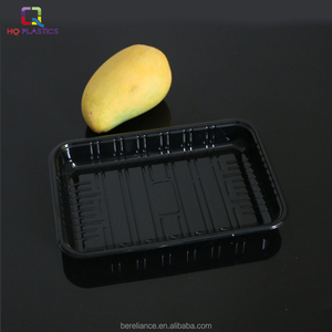 Black Disposable Plastic Fruit Tray
