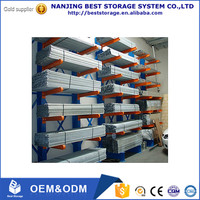 CE ISO 500-1000 kg par bras Entrepôt Heavy Duty Cantilever Étagère Bras Rack Parking De Voiture Poutres De Stockage Industrielles Système De Rayonnage