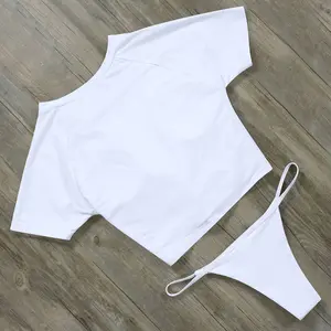 2022 뜨거운 섹시한 Biquini 하이 웨이스트 끈 팬티 비키니 여성 수영복 여성 비키니 수영복 도매