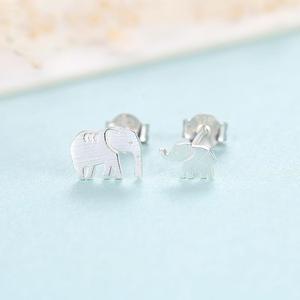 Xmxczcity — boucles <span class=keywords><strong>d</strong></span>'oreilles éléphant en <span class=keywords><strong>argent</strong></span> Sterling, bijoux mignons pour filles, brosse, modèle coréen, vente en gros - Product Image 5