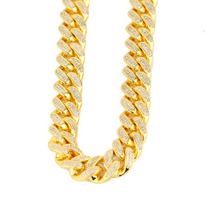 14mm Pvd Miami Cubain Lien Rap Collier - Product Image 3