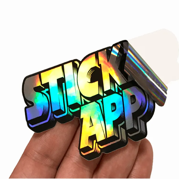 High Quality Decorative Die Cut Fancy Adhesive holographic sticker custom