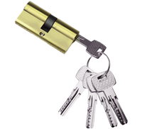 Cylindre de porte personnalisé KEYI avec 3 clés en fer/laiton, ouverture double face, 60 mm, en zinc/laiton, couleur argent, serrure de sécurité à mortaise, vente chaude