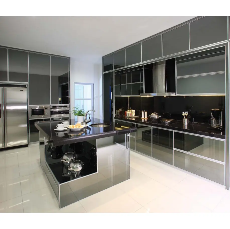 2021 Hangzhou Vermont Aluminium Used Kitchen Doors Designs Kitchen Cabinets China