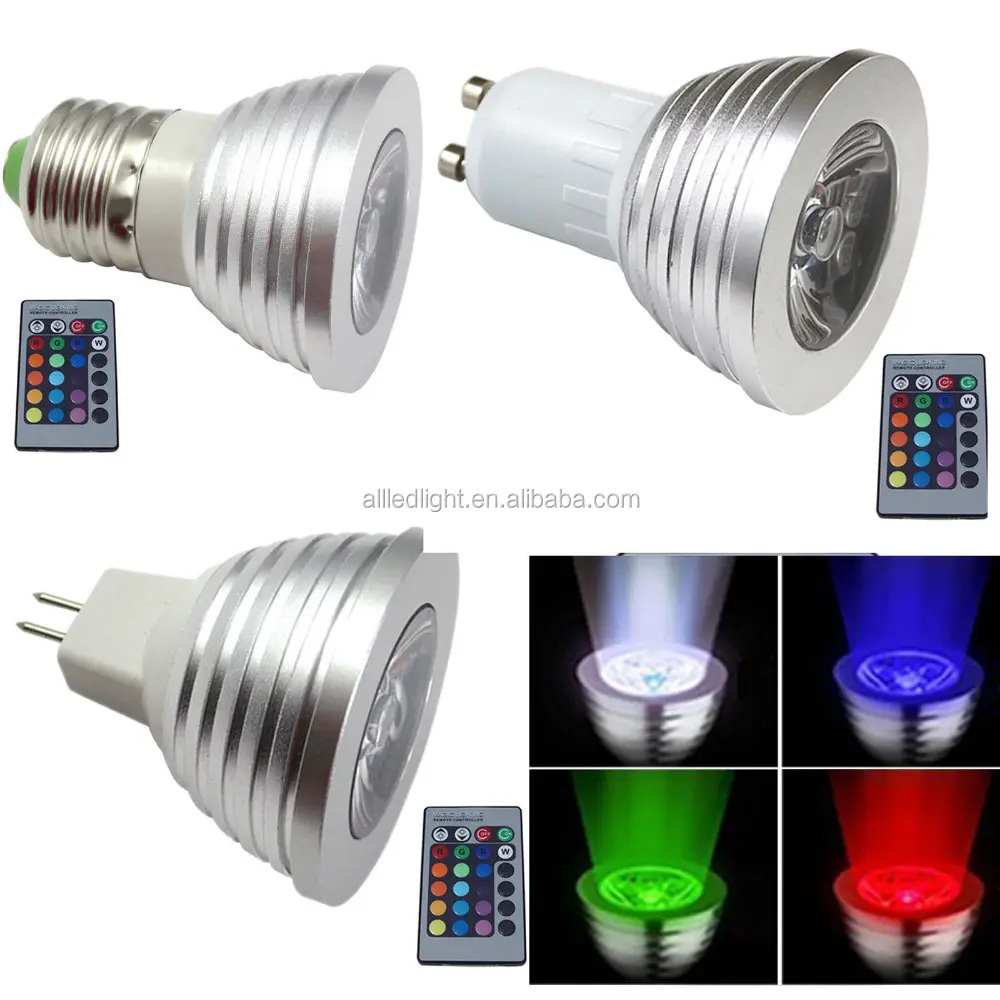 12V Led Lampjes Mr16 Rgb Kleur Met Remote Kleur