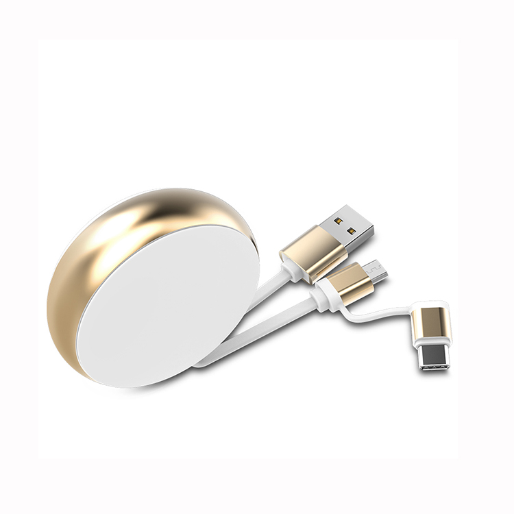 Оптовая продажа, выдвижной 2 в 1 кабель для передачи данных с разъемом Type-c Micro Usb, зарядный кабель для телефона, удлинитель Usb