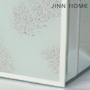 Jinnhome Silver placcato farfalla ombra di <span class=keywords><strong>vetro</strong></span> scatola di gioielli in <span class=keywords><strong>metallo</strong></span> gingillo scatola di immagazzinaggio per matrimonio di imballaggio - Product Image 5