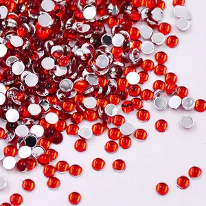 2mm Nail Art Kristal Stickers Ronde Nail Strass voor Manicure 3D Nail Decor Stenen Plaksteen Acryl Rhinestone