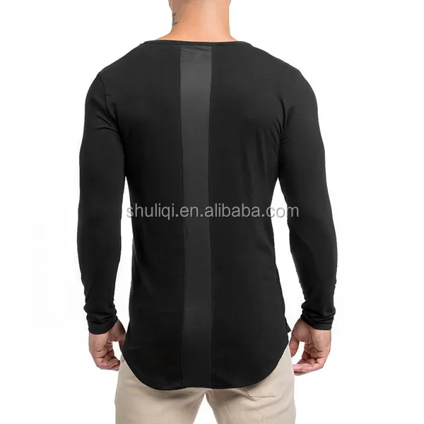 Comfort long tee mens shirts custom, blank new model t shirts with high quality stitching