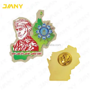 Kustom Oman Hari Nasional Hadiah Souvenir Logam Kerah Pin Lencana dengan Epoxy