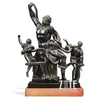 تمثال لاوكون برونز رجالي عاري مثير شهير مع تمثال إبنه بمنحوتة على شكل ثعبان