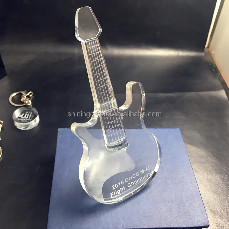 Shining Crystal Guitar Award Trophäe Musical Award