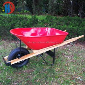 75l 5cbf 200kg क्षमता अमेरिकी लकड़ी के हैंडल धातु ट्रे निर्माण भारी ड्यूटी व्हील बैरो - Product Image 2