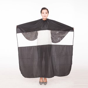 Vinnie professionnel coiffure coupe de cheveux Cape imperméable Salon de coiffure coupe de cheveux <span class=keywords><strong>tablier</strong></span> Transparent <span class=keywords><strong>PVC</strong></span> fenêtre en Polyester - Product Image 2