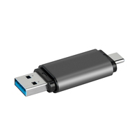 Lector de Tarjetas Inteligente Multifunción USB 3.0 TF SD Tipo C OTG para Teléfono Inteligente y Computadora, Fabricante Directo, Memoria Metálica de Shenzhen