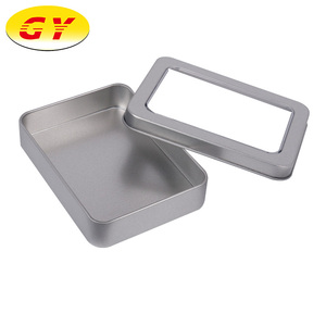 Khuyến Mãi Kim Loại Hình Chữ Nhật New Tin Hộp Quà Tặng Với Cửa Sổ - Product Image 2