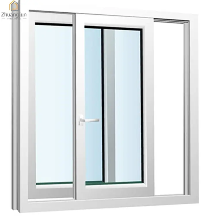 กรอบ UPVC สีขาวหน้าต่างกระจกคงที่และประตู Upvc หน้าต่างประตู