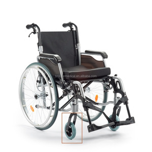 Plegable asiento ajustable silla de ruedas de acero de aluminio de sillas de ruedas para la venta - Product Image 4