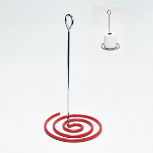 Porte-serviettes en papier hygiénique 2 tons chromés et rouges uniques - Product Image 1