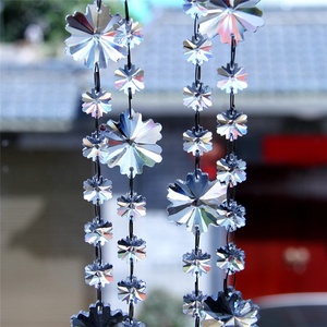 Di alta Qualità di Cristallo Fiocco di Neve Ghirlanda Strand Bead Catena di Fai Da Te Tende Ghirlanda Strand Catene Per La Casa Della Decorazione Del Partito - Product Image 2