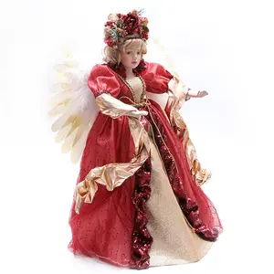 批发廉价流行红色童话塑料音乐毛绒女性女孩玩具和娃娃