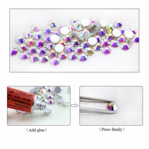 Venta al por Mayor de Cristales de <span class=keywords><strong>Uñas</strong></span> 3D, Base Redonda Plateada de Cristal SS3, Pedrería para Decoración de <span class=keywords><strong>Uñas</strong></span> 3D - Product Image 3
