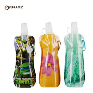 Outdoor 480ml Plastic Foldable Water Bottle