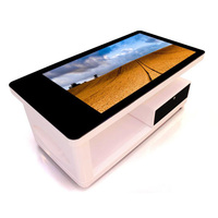 Soporte 43 "pulgadas LED LCD mesa táctil interactiva con Mini PC integrado Win10 Android OS para publicidad juego Mesa inteligente