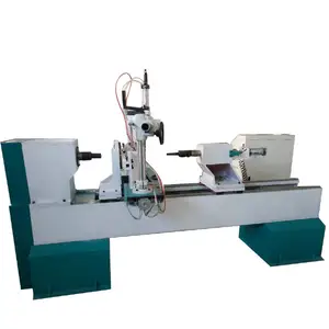 1530 Automatic one head double turning tools carving cnc wood lathe with rotory and plane