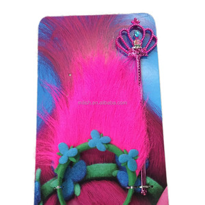 2017 hot nouveaux produits en gros Halloween la bonne chance trolls baguette <span class=keywords><strong>magique</strong></span> perruques bandeau pour enfants MFJ-0006 - Product Image 4