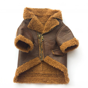 Wholesale Cute <strong>Leather</strong> Pet <strong>Dog</strong> Clothes,<strong>leather</strong> <strong>Jacket</strong> Style <strong>Dog</strong> Clothes,pet Puppy <strong>Dog</strong> Clothes Cartoon Animal Sustainable 25-35cm - Product Image 4