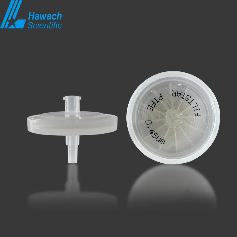 Phòng thí nghiệm 25 mét PTFE PES NYLON PP GF MCE CA 0.45um ống tiêm lọc cho HPLC