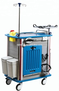Chariots d'instruments hospitaliers chariot d'urgence médical chariot d'anesthésie en plastique <span class=keywords><strong>ABS</strong></span> de haute qualité avec tiroirs et carte de RCR - Product Image 3