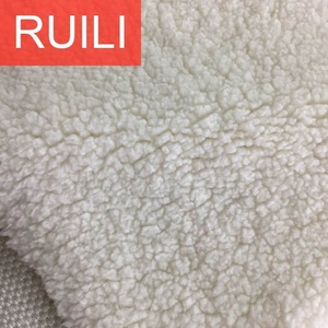 Doublure polaire Sherpa blanche douce tricotée 100% Polyester - Product Image 4