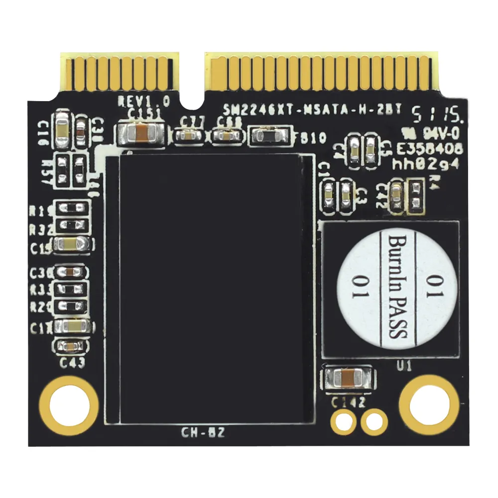 Kingspec 64gb pequeno msata mini pci-e ssd, meia tamanho 3x2.5 cm para placa-mãe industrial