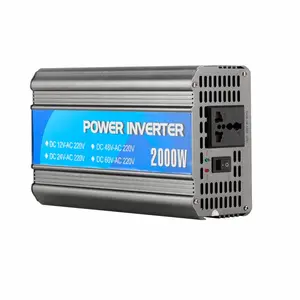 Inverter Daya Dc Ke Ac 12V 24 110V 220V 2000W, Gelombang Sinus Modifikasi Kualitas Bagus Harga Murah