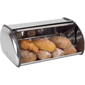 Yüksek kaliteli Gıda dikdörtgen yenilik ekmek kutusu metal köşe ekmek kutusu (AWK203)