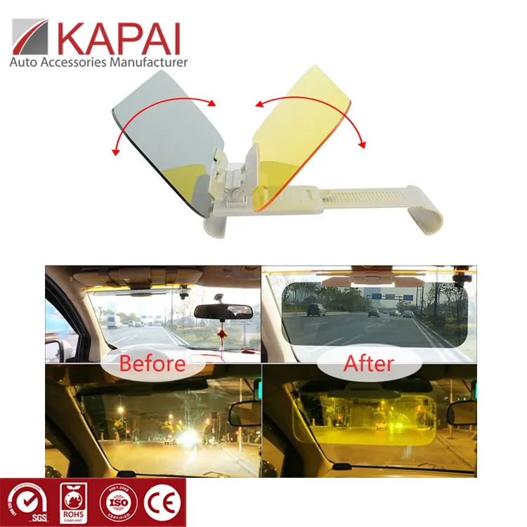 Day and Night Anti-glare best sun visor for car 2 in 1 HD Vision
