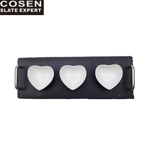 Bandeja de presentación de pizarra, juego de platos para servir, aperitivos, venta al por mayor de fábrica - Product Image 2