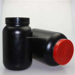 1L 3L 3.5L HDPE noir large bouche côté pot alimentaire pour supplément de protéines conteneur de poudre vide pot de luxe 500g ~ 10kg - Product Image 6