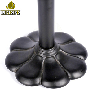 Niedrigen preis blume stil antike gusseisen tisch basis verjüngt tabelle bein holz platte tisch beine - Product Image 3