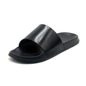 All'ingrosso personalizza il tuo logo pantofola scorrevole in eva nera, sandalo con diapositive in pvc, diapositive a sublimazione vuote nere per donna e <span class=keywords><strong>uomo</strong></span> - Product Image 2