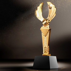 Metal de encargo Copa ala resina partido <span class=keywords><strong>premios</strong></span> negocio trofeo de cristal - Product Image 1