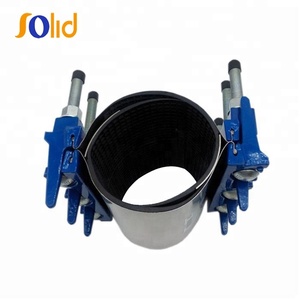 Abrazadera de reparación de una/doble banda de tubería de agua de acero inoxidable para tubo de CI, DI, Acero, PE y PVC - Product Image 3