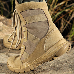 Stivali da combattimento tattici alla moda da <span class=keywords><strong>uomo</strong></span> in vera pelle Vibram EVA traspirante in tela nera di colore verde per l'estate invernale - Product Image 6